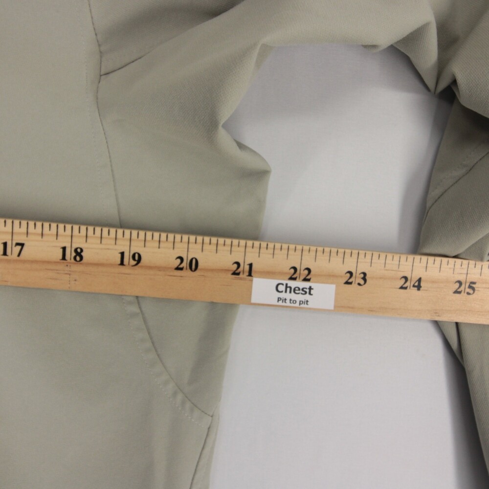 Lululemon Commission Button Up Shirt Mens M Beige Down Stretch Long Sleeve - Picture 4 of 7
